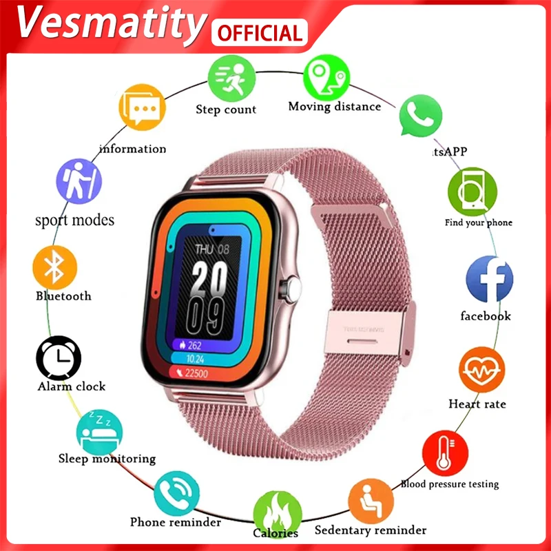 

For Apple Xiaomi Huawei Y13 Watch Fitness Bracelet Heart Rate Waterproof Smart Smart Watch Full Touch Screen Ladies
