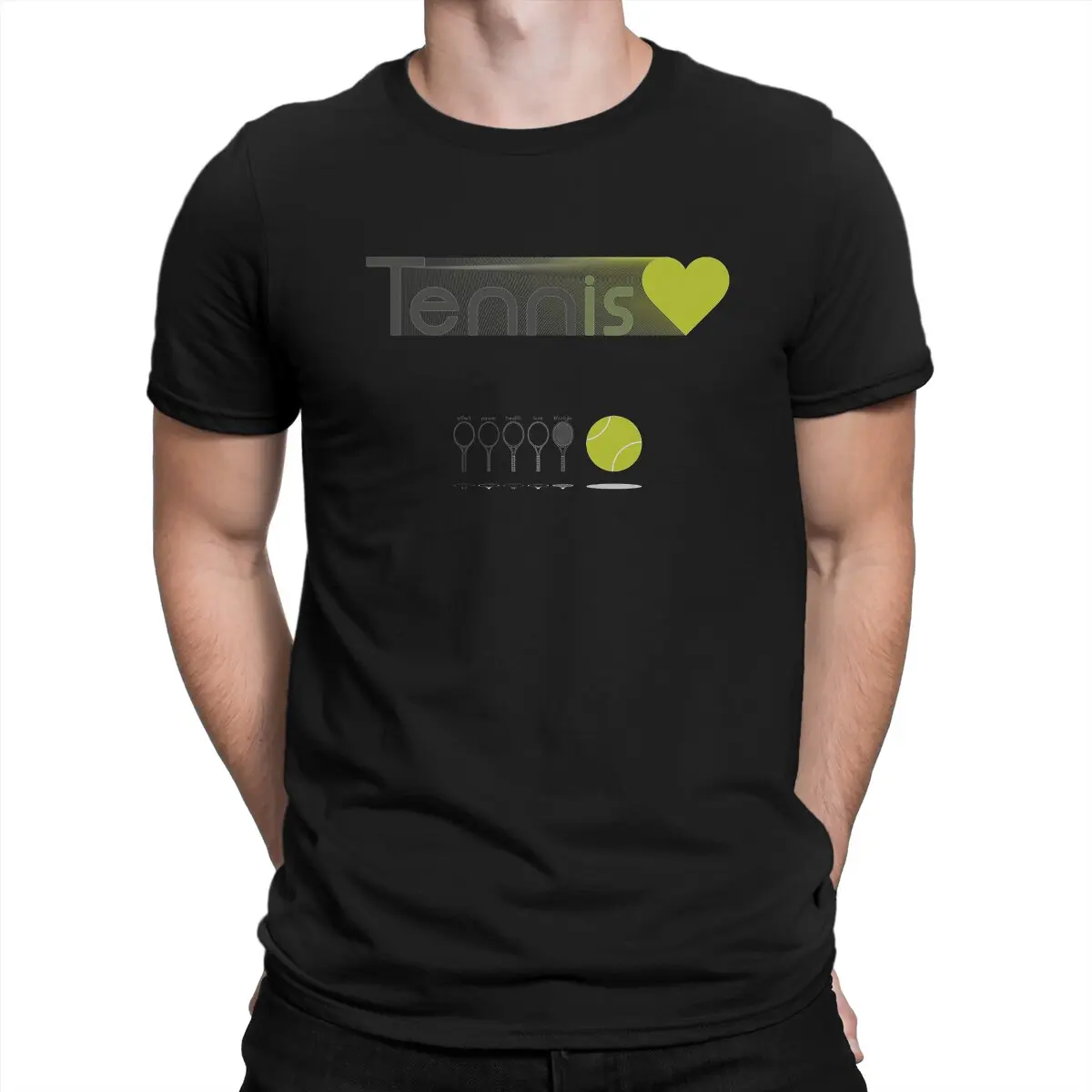 

Футболка мужская теннисная с круглым вырезом и надписью «Is Love»