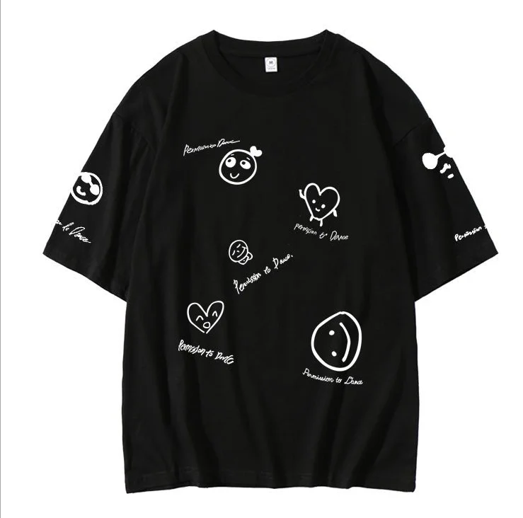 

100% Cotton Bangtan Boys New Song BUTTER Oversized T-Shirts Women Men Dropshipping Harajuku kpop Kawaii Cotton Tops S-4XL