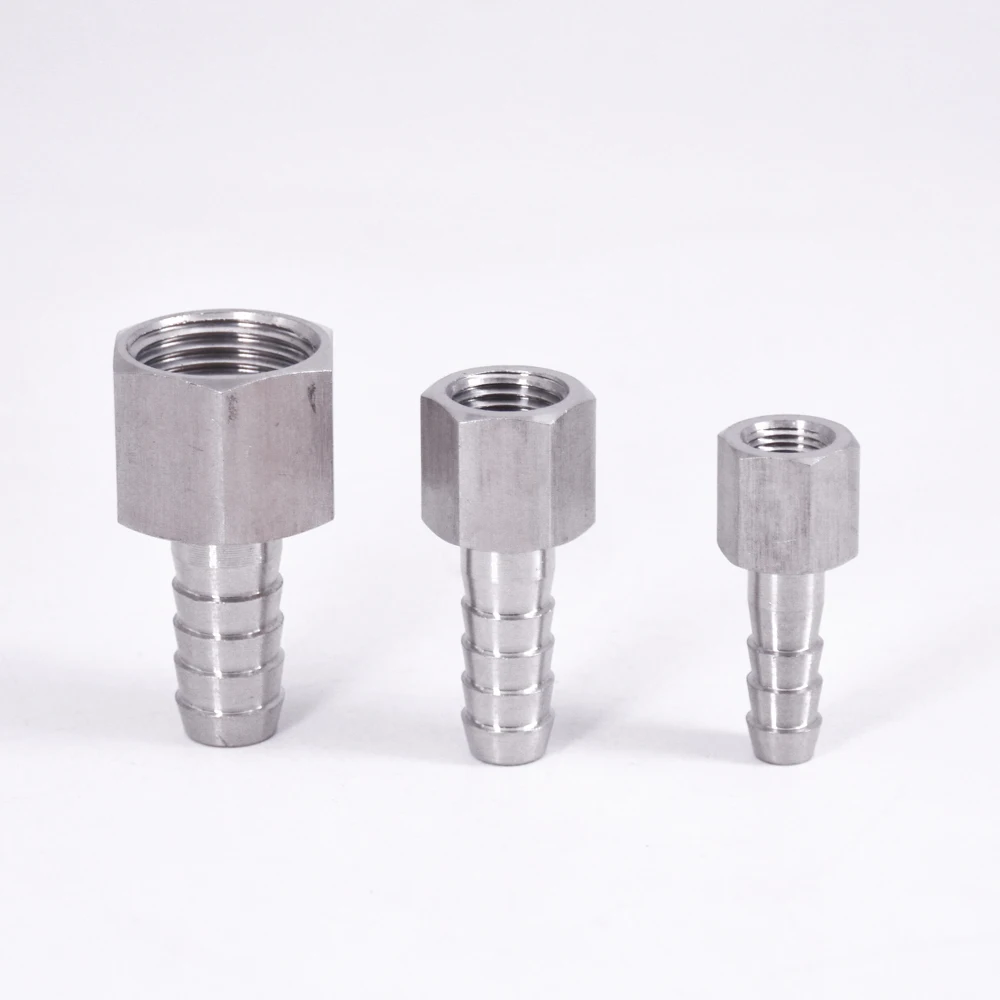 

1/8 "1/4" 3/8 "1/2" BSPP Женский x 6/8/10/12 мм штуцер для шланга Hosetail фитинг 304 для воды из нержавеющей стали газ пропан