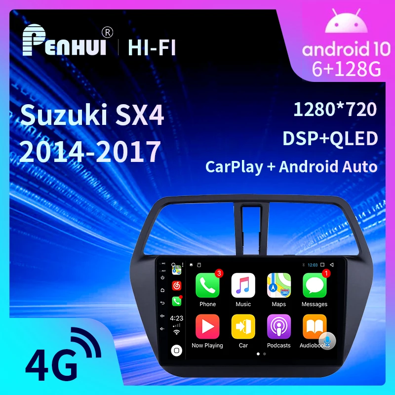 

Автомобильный DVD-плеер на Android для Suzuki SX4 (2014-2017), автомобильное радио, мультимедийный видеоплеер, навигатор GPS, Android 9, двойной DIn