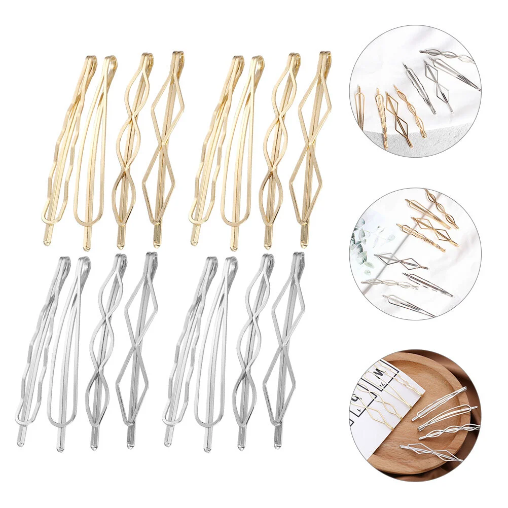 

16 Pcs Simple Girls Hair Clips Girl Barrettes Clips Women Wedding Brides Pin Alloy Hairpins Bobby Girls Claw