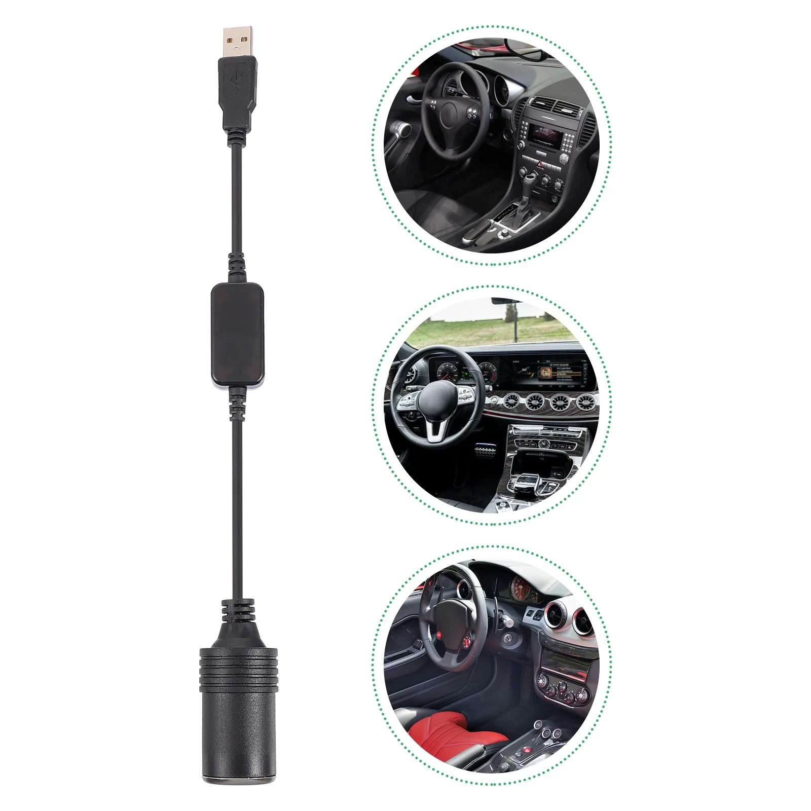 

Car Socket Converter Receptacle Outlet Female Lighter Cable