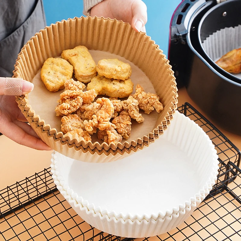 

Одноразовая фритюрница, бумажный пергамент для кухни, бумажные вкладыши для выпечки тортов, устойчивые к смазке, аксессуары для духовок, 25/50...