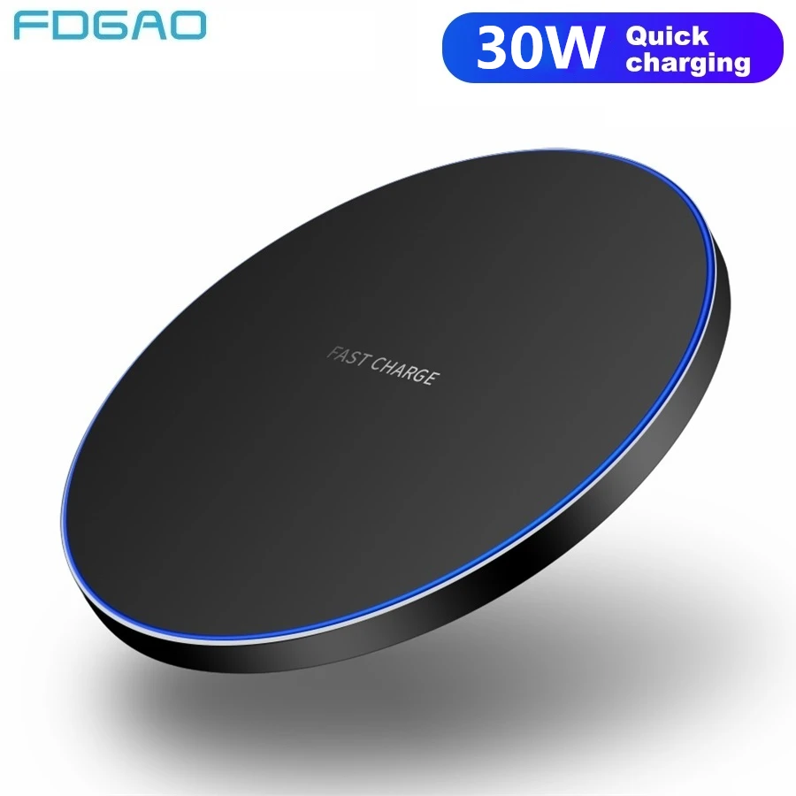 

Wireless Charger For iPhone 14 13 12 11 XR XS X 8 Airpods Pro 30W USB C Fast Charging Pad For Samsung Galaxy S22 S21 Note 20 10