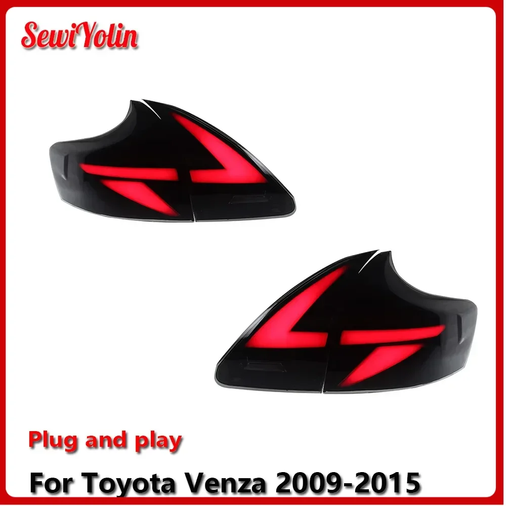 Фото Автомобильные светодиодные задние фонари, аксессуары для Toyota Venza 2009-2015, автоматические задние противотуманные фонари DRL, стоп-сигнал, указатель поворота Plug and Play №3