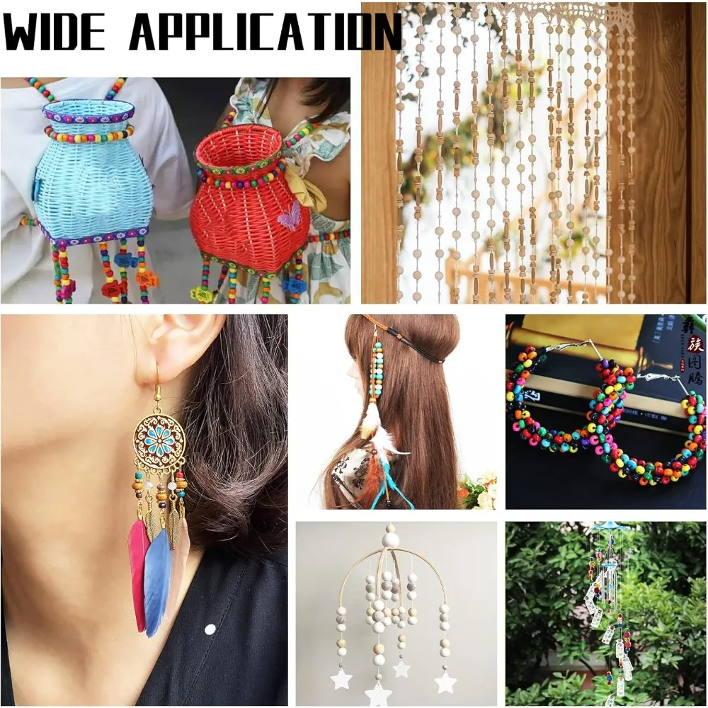 400 шт. 14 мм окрашенные деревянные бусины 10 цветов для рукоделия круглые шарики