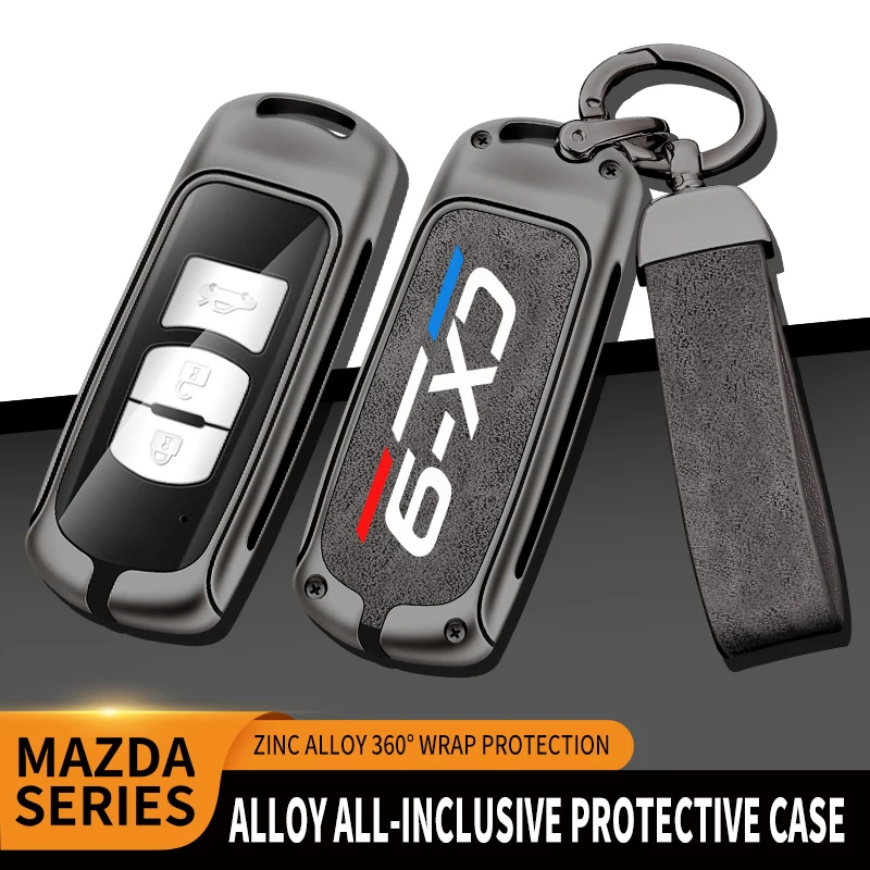 

Car TPU Zinc Alloy Key Case Bag For Mazda 6 CX-9 CX-8 CX-5 Car Key Chain Car Metal Key Shell Car Interior Decoration Accessories