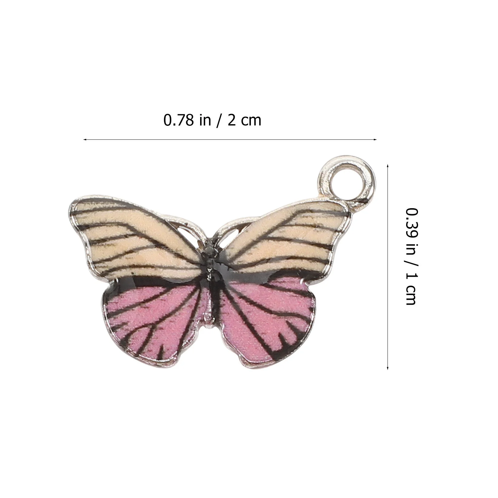 10 Pcs Butterfly Pendant Bulk Earrings Bracelets Charms Necklace Jewelry Making Supplies Alloy Mini Christmas