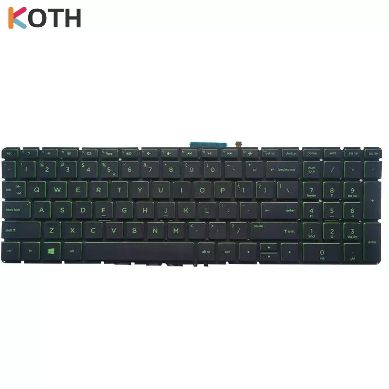 Фото Новая клавиатура США для HP Pavilion Power 15-CB 15-CB024CL 15-CB077CL с зеленой подсветкой №2