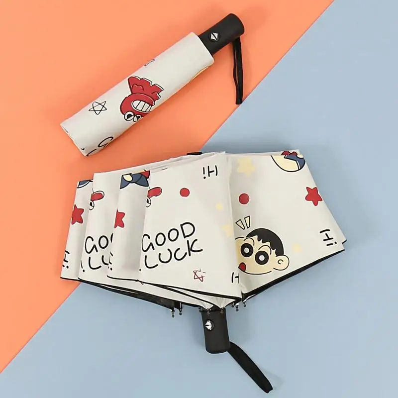 

Crayon Shin-Chan Umbrella Automatic Sunny or Rainy Dual Purpose Shade Sun Protection Portable Comfortable Handle Girlfriend Gift