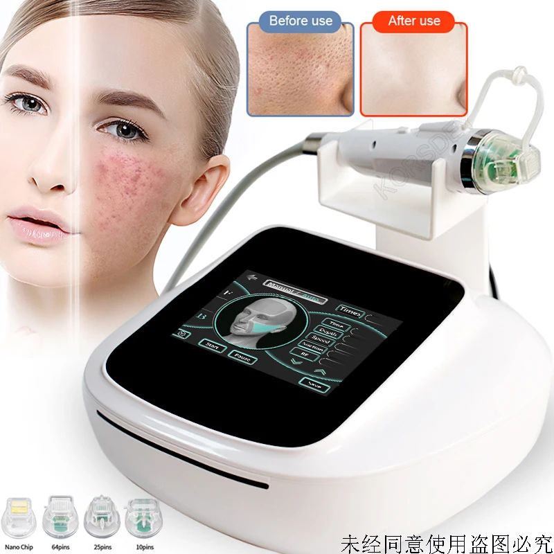 New RF MicroNeedle Beauty Machine Facial Equipment Face Liftting Stretch Mark Acne Wrinkle Removal Home Appliance Needl Salon