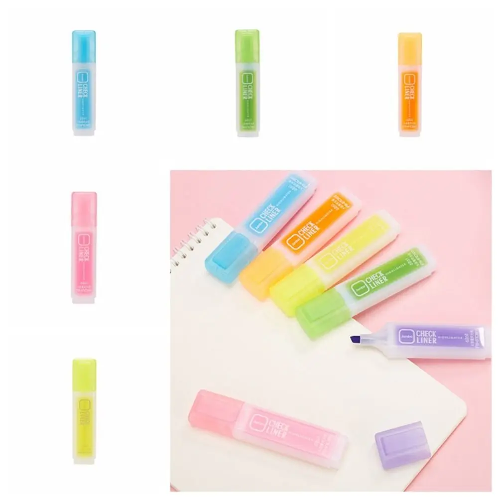 

Paintbrush 6 Colors Fluorescent Highlighter 6261 Oblique Head 6 Colors Highlighters Art Marker Pens Marker Pen High-capacity