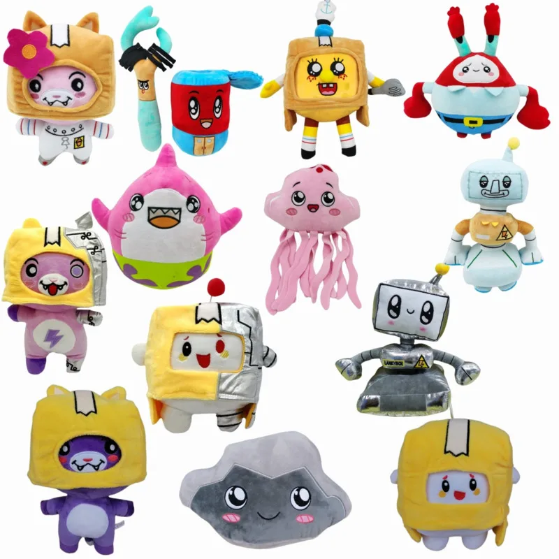 Плюшевая игрушка lankybox, милая мягкая кукла с животными, мультяшная фигурка животного, подушка для детей, подарок на день рождения и Рождество