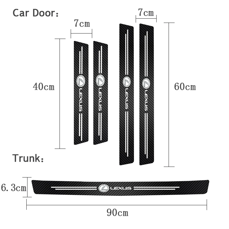 Car Door Sill Strip Anti-Stepping Protection Accessories For Lexus Ct200h ES Fsport GS GX IS LS LX NX RX UX GC LC RC |