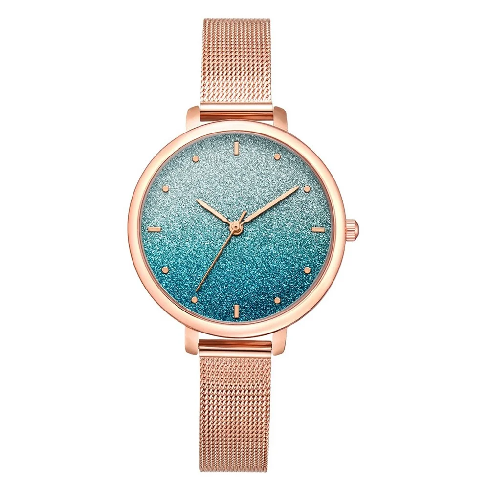

Luxury Women Watches Rose Gold Stainless Steel Quartz Wristwatch for Women Fashion Starry Sky Ladies Dress Watch Female Clock