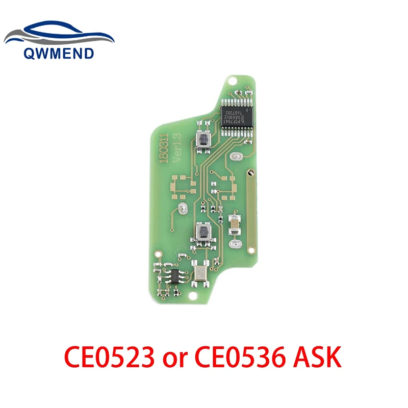 QWMEND ASK 2B Remote Flip Car Key Electronic Board For Peugeot 307 308 408 407 207 Citroen C2 C3 C4 PICASSO ID46 CE0536/CE0523