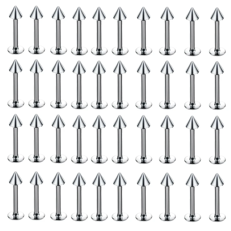 40 шт. кольцо для пирсинга тела из хирургической стали