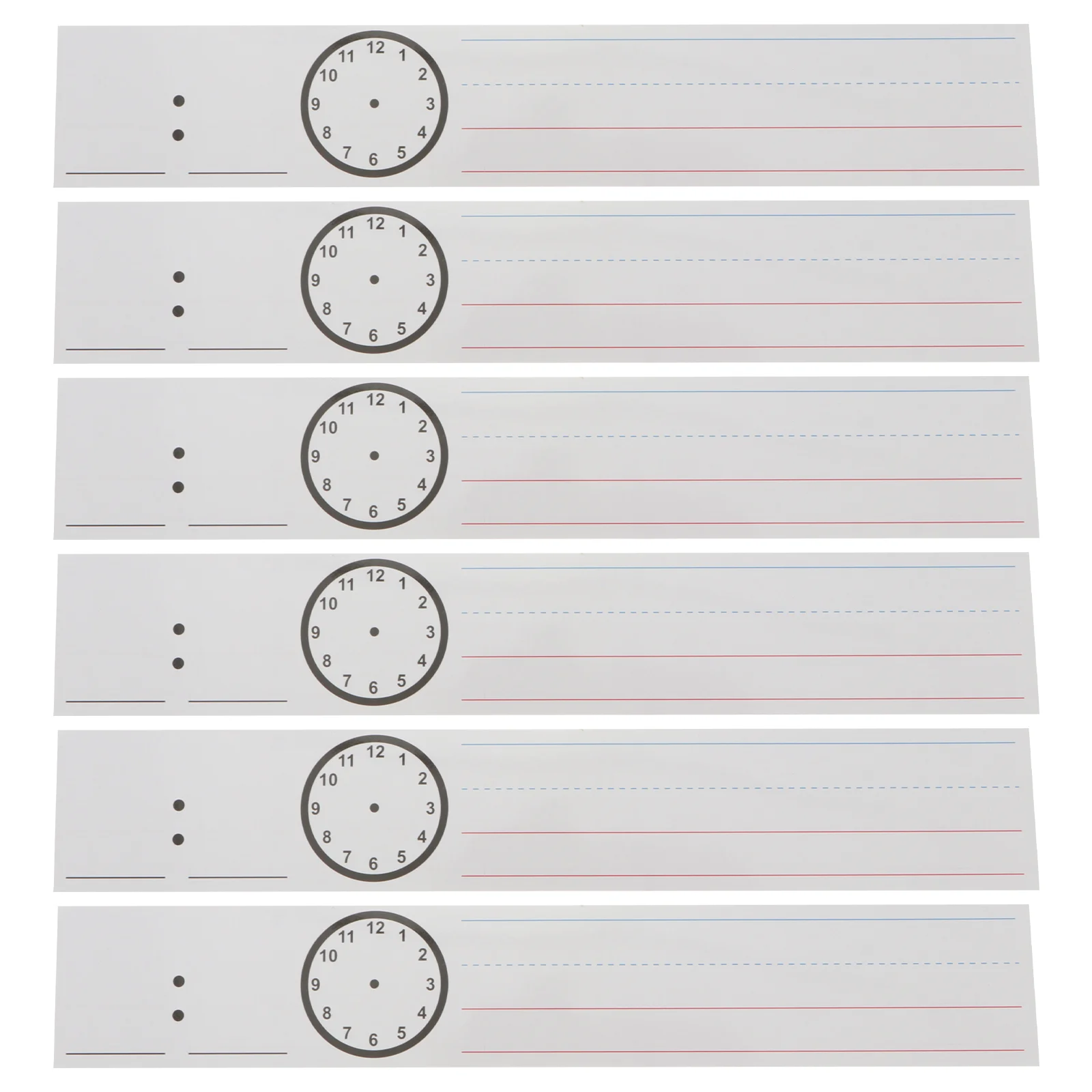 

20 Pcs Sentence Strip Learning Sentences Dry-Erase Strips White Flashcards Blank Letter Teaching Aids Classroom Supply