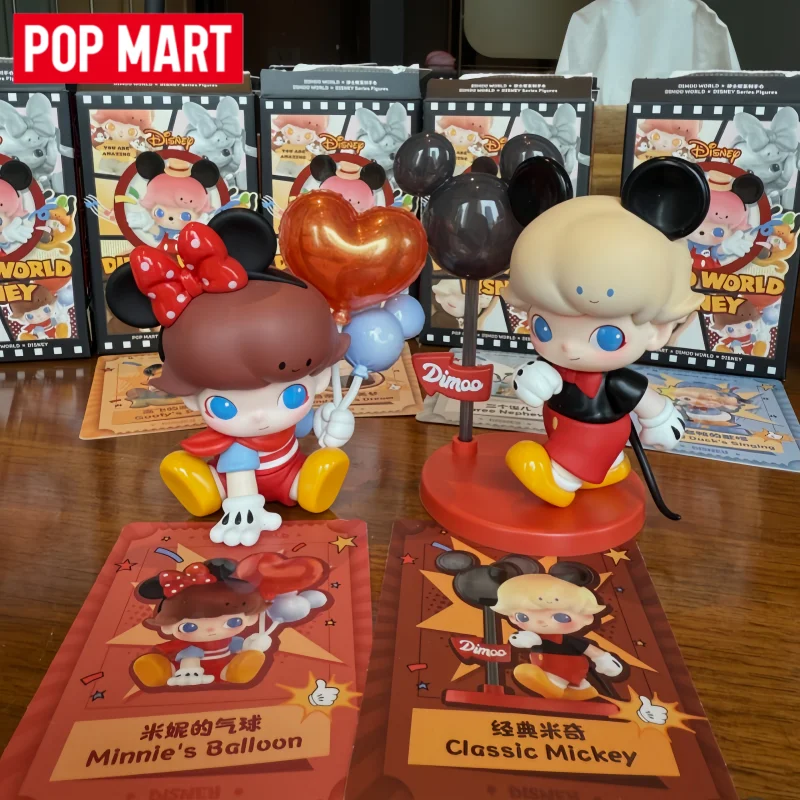 Фото В наличии: Оригинальные игрушки POP MART Dimoo World X Disney Series, слепые коробки-сюрпризы, коллекционные фигурки, мультяшные украшения, модные игрушки, подарки №2
