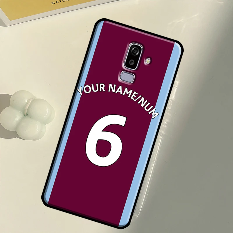 Персонализированный Чехол с футбольными полосками для Samsung Galaxy J4 J6 Plus 2018 A6 A7 A8 A9 J8