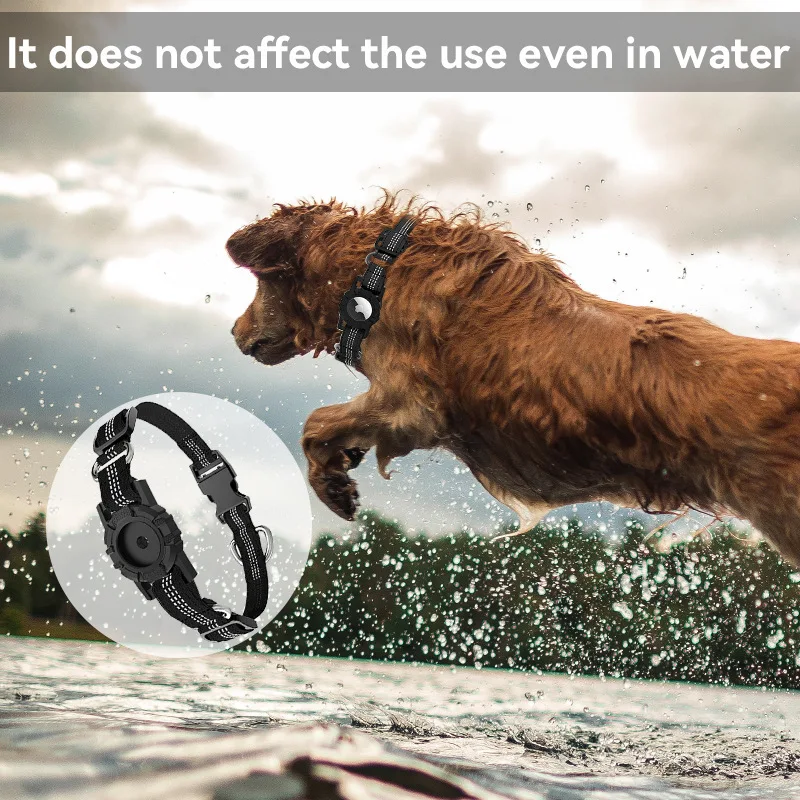 Водонепроницаемый светоотражающий GPS-ошейник для собак регулируемый