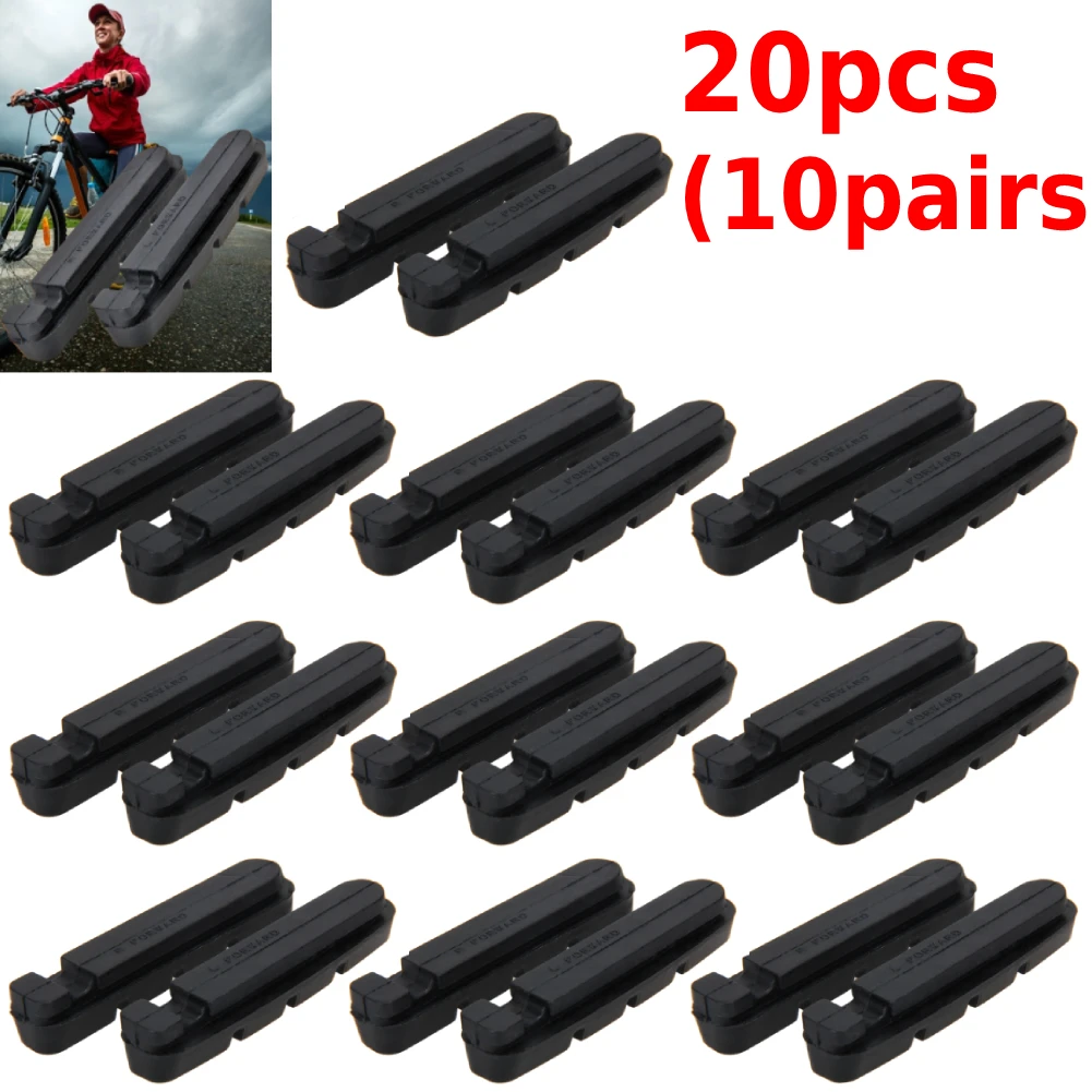 

1-10pairs Road Bike Brake Pads Shoes for Alloy Rims Dura Ace Ultegra 105 Bicycle v brake Shoes Durable Bicycle Brake Tools