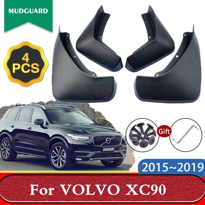 

for VOLVO XC90 90 2015 2016 2017 2018 2019 Car Mudflaps Splash Guards Mud Flaps Fender Flares Front Rear Mudguards Accessories