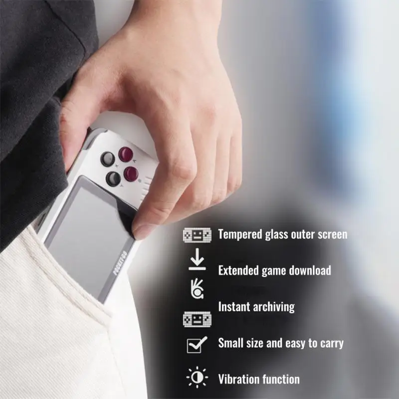 Фото Портативная игровая консоль V2 PocketGo в стиле ретро, игровая консоль с экраном 2,4 дюйма, PlayStation 32G, карта TF, Классический игровой плеер для NES/GB/GBC/... №2