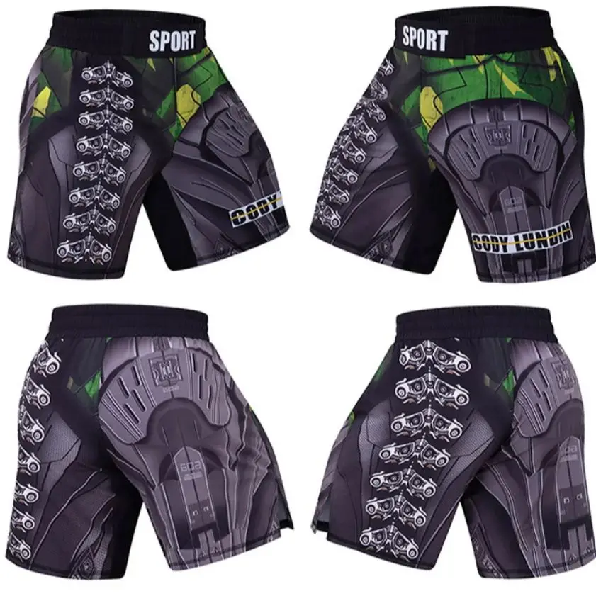 

Оптовая продажа, шорты BJJ Muay Thai, шорты для бокса из полиэстера с сублимацией для мужчин, легкие шорты для ММА с быстрой покраской, индивидуальный логотип