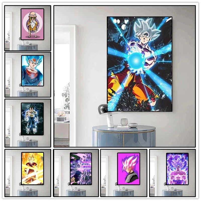 

Wall Art Picture Canvas Painting Japanese Anime Dragon Ball Monkey King Super Saiyan Piccolo Poster Frame Decoration Mural Home