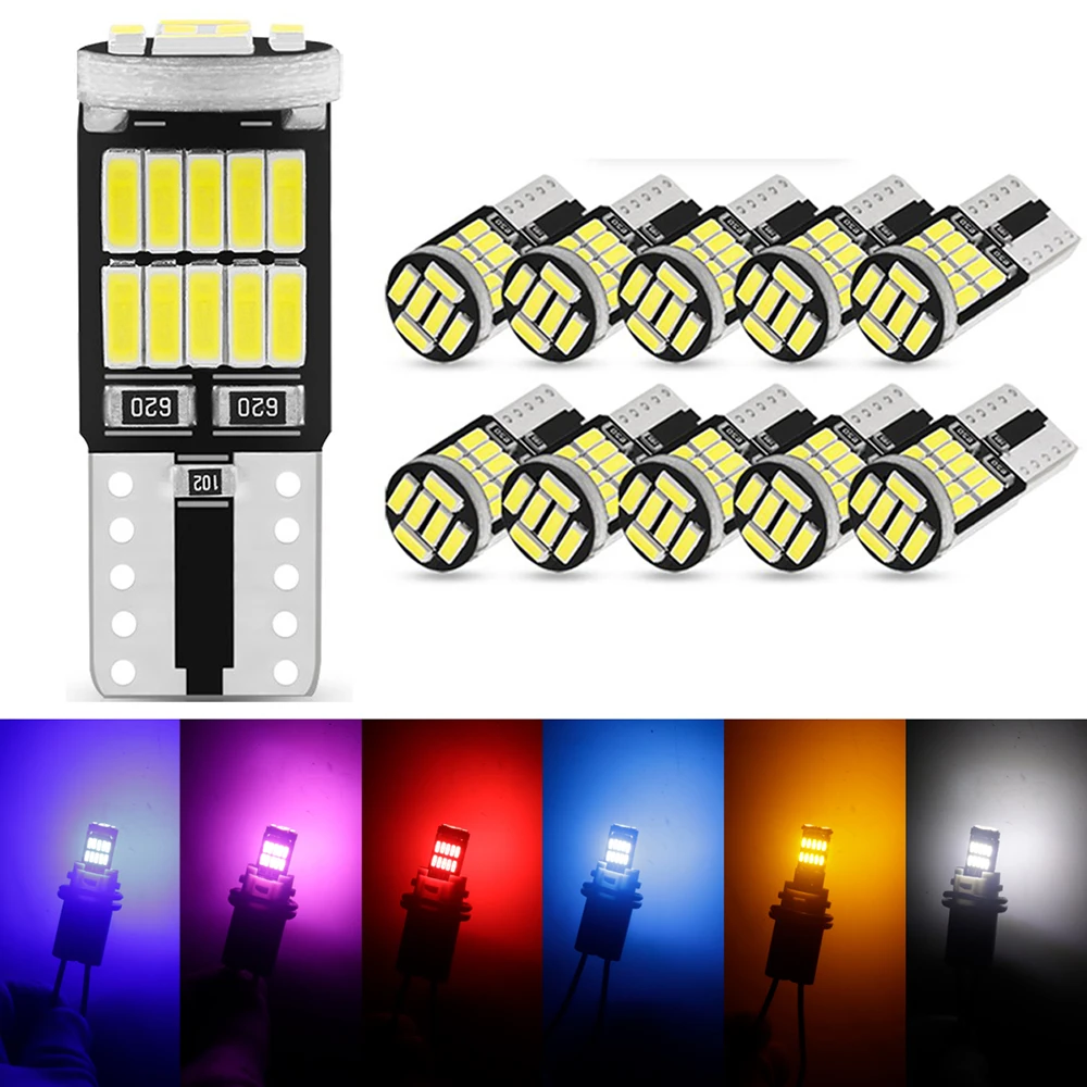 

Canbus W5W Led T10 Светодиодные лампы 4014 SMD для парковочного освещения автомобиля Внутренние купольные лампы для чтения номерного знака Авто