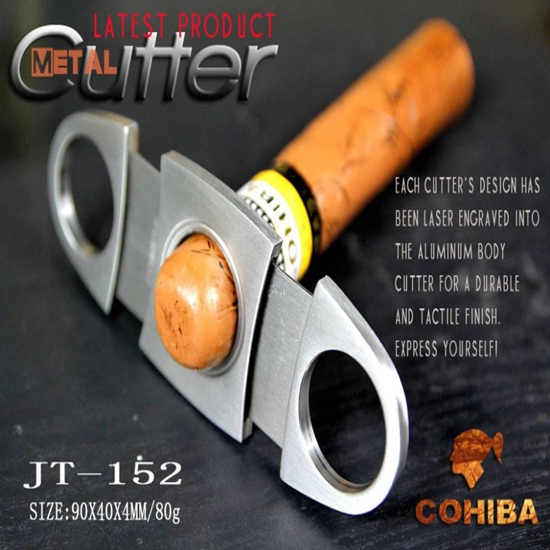 Фото Ножницы для сигар COHIBA, кубинский резак для сигарет с двойными острыми краями, портативная сигара из нержавеющей стали, аксессуары для сигарет, мужской подарок №4
