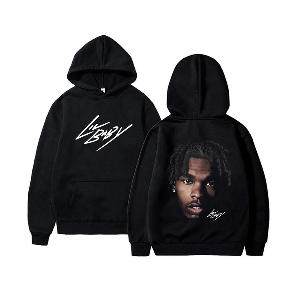 

Hip Hop Rapper Lil Baby Print Hoodies For Men Women Oversized Sweatshirt Fashion Rap Hoody Male Streetwear Clothes Tops Winter