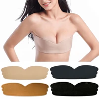 women self adhesive invisible bra silicone nipple cover push pull breast enhancement strapless breathable magic underwear summer