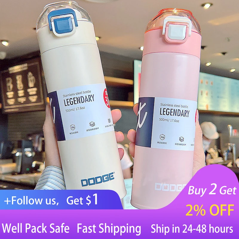 

316 Stainles Steel Water Bottle Thermos Bottle Tumbler Insulated Vacuum Flask Outdoor Portable Sports Thermos Cup Drinks Bottle