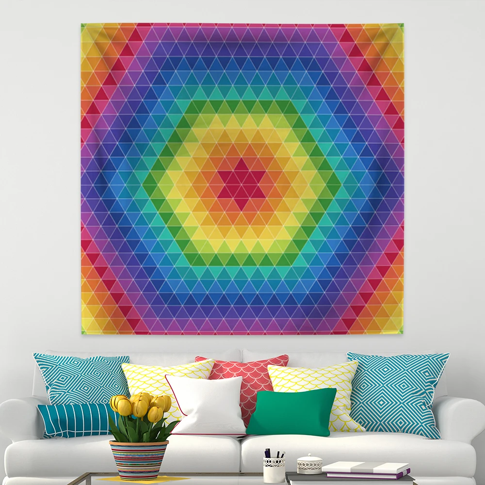 

Indian Mandala Tapestry Wall Hanging Sandy Beach Mat Throw Rug Blanket Camping Tent Travel Mattress Bohemian Home Decor