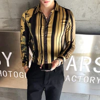2022 brand clothing men spring high quality casual long sleeve shirtsmale slim fit lapel business stripe shirt s 4xl