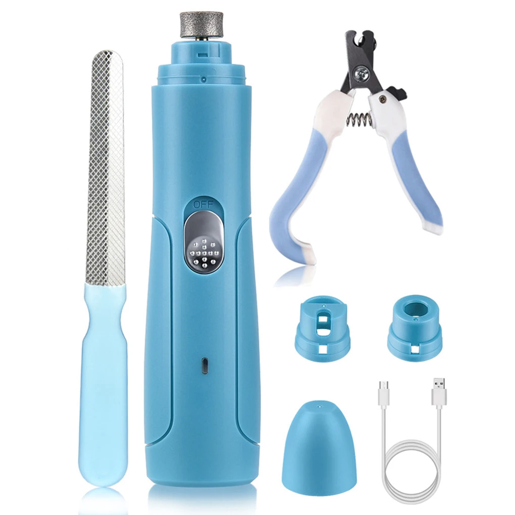 

Electric Pet Nail Clippers Handheld Gear Adjustable Battery Powered Rechargeable 5V Home Pets Trimmer Grinder with File