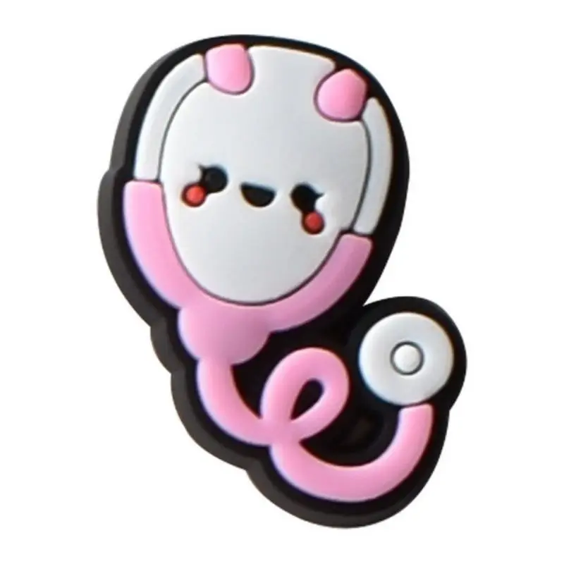 Hot 1pcs Medical Style PVC Shoe Charms Croc Jeans Nurse Stethoscope Shoes Decorations Buckle Garden Sandal Accessories Ornaments