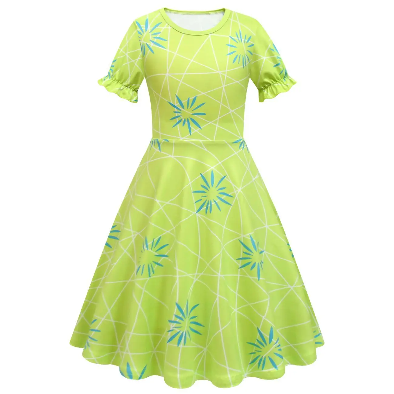 Новое детское платье для ролевых игр Inside Out2 с рукавами епископа + костюмы париком