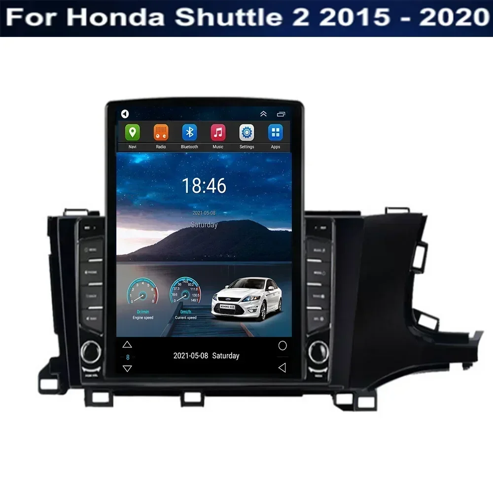 Для Tesla Style 2 Din Android 13 Автомобильный радиоприемник для Honda Shuttle 2015-2035 Мультимедийный