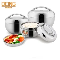 Stainless Steel Lunch Box for Kids Food Container Handle Heat Retaining Thermal Insulation Bowl Portable Picnic Bento Box