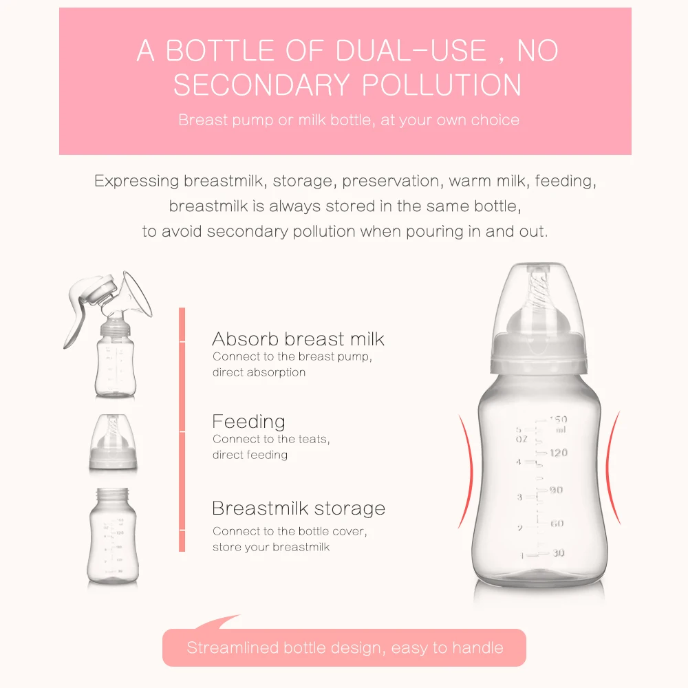 Breast Pump Baby Nipple Manual Suction Milk Pump Feeding Breasts Pumps Milk Bottle Sucking Postpartum Supplies Accessories enlarge