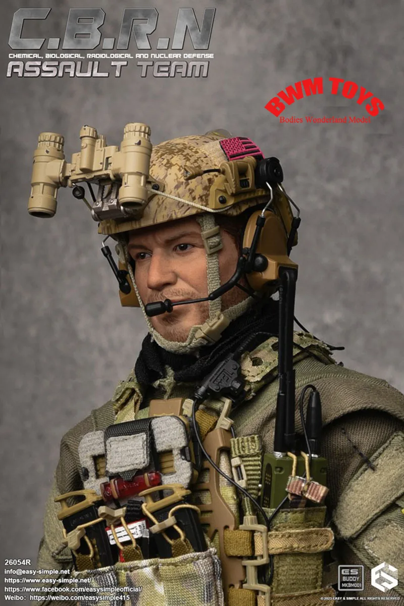 Фото Коллекционная модель Easy&Simple ES 26054R в масштабе 1/6. США. Полный набор штурмовой корпорации Team, 12-дюймовая подвижная фигурка солдата для фанатов №4