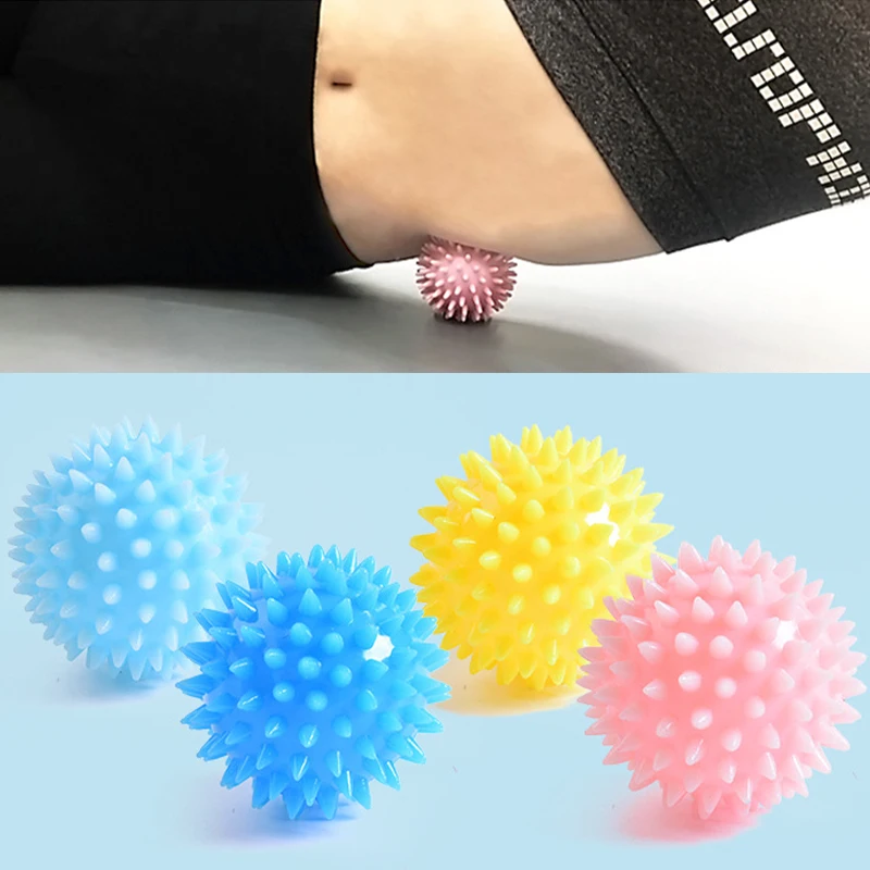 

Tpr 6.5Cm Diameter Hollow Soft Spike Ball Hand Strength Recovery Exercise Massage Ball Yoga Fitness Spiky Massager Trigger Point