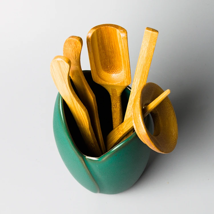 Грубая керамика ручной работы Six Gentlemen полный набор из бамбука в китайском стиле