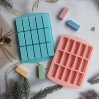 15 cavity square silicone molds jelly candy chocolate truffles mold ice cube tray grid fondant mould cake decorating tools