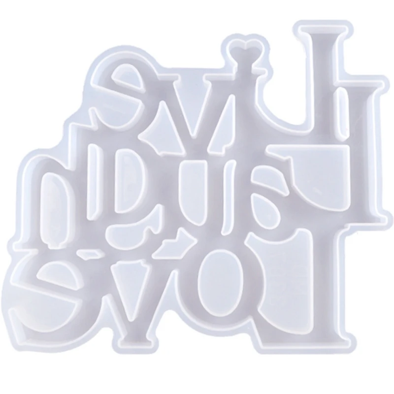 

English Word Silicone Mold DIY Hand-Made Crystal Molds Letter Live Laugh Love Mold For Resin Home Decoration