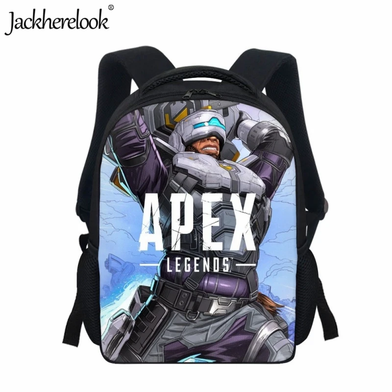 

Jackherelook 12inch Kindergarten Kids School Bag Anime Pattern Apex Legends Game Design Bookbags Popular Children Backpack Gift